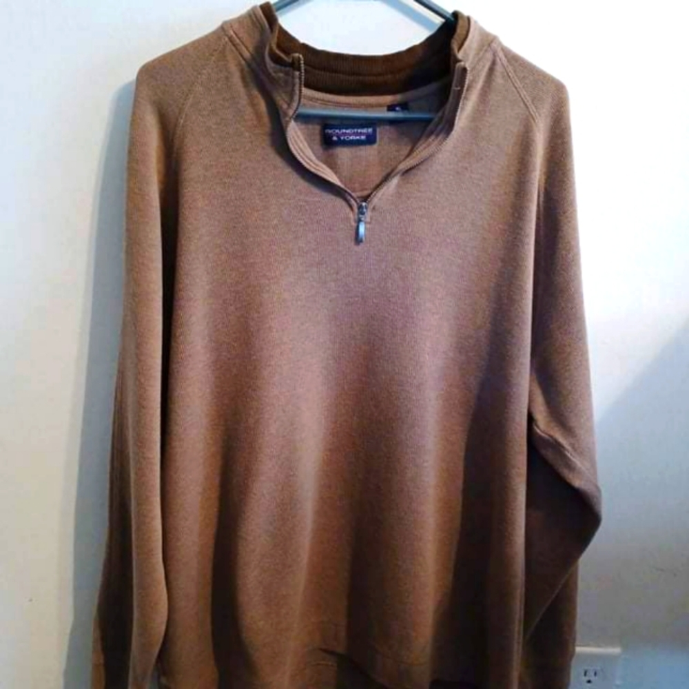 Roundtree & Yorke XL Quarter-Zip Sweater